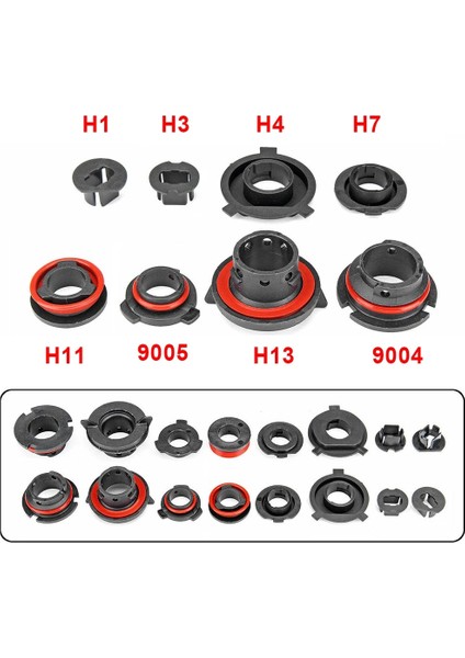 Altın Tarzı LED Far Ampul Tabanı Işık Lamba Adaptörü Soketi Tutucu Araba Oto LED Far Soketi H13H11H7H4H3H1 Için (Yurt Dışından) indirimleri