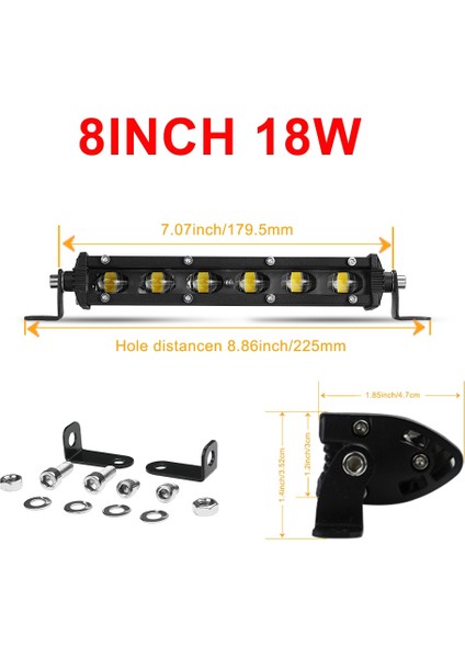 1 Adet 8 Inç LED Çubuk Stili Anmıngpu 12V 24V 6d LED Bar Inç Offroad Kamyon Için LED Işık Çubuğu Tekne Atv 4x4 Lada Niva Araba Barra LED Sürüş Sis Lambası (Yurt Dışından)