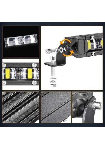 1 Adet 8 Inç LED Çubuk Stili Anmıngpu 12V 24V 6d LED Bar Inç Offroad Kamyon Için LED Işık Çubuğu Tekne Atv 4x4 Lada Niva Araba Barra LED Sürüş Sis Lambası (Yurt Dışından) fırsatları