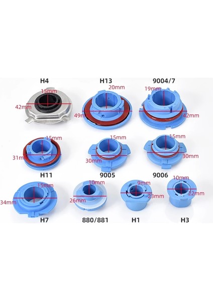 880 881 Soket Takımı Stili 2 Adet LED Araba Far Ampul Bankası Adaptörü Soket Tutucu H1 H3 H4 H7 H Hb H T1 Otomatik Farlar Için (Yurt Dışından) modelleri