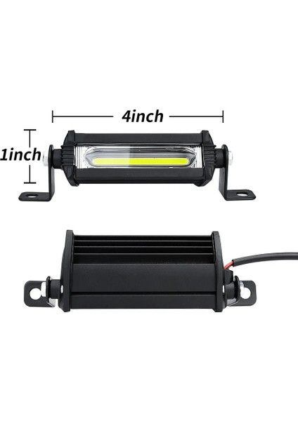 1pc Cob 9W Tarzı 4 Inç Cob Araba LED Çalışma Işık Çubuğu Off Road Spot Lambası 12V 24V Suv Atv Kamyon Için 4x4 Uaz Tekne Motosiklet Oto Sis Lambası Far (Yurt Dışından)