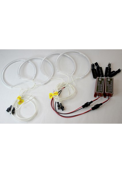 1 Takım Stili Araba-Styling Çift Renk Beyaz Sarı LED Halo Yüzükler Pamuk Işık Bmw E36 E38 E39 E46 M3 LED Smd Angel Eyes Lambası (Yurt Dışından)