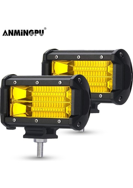 1 Adet Beyaz Stil Anmıngpu Beyaz Sarı LED Işık Çubuğu 12V 24V 72W Spot Işın LED Çalışma Işık Çubuğu Off Road Jeep Kamyon Için 4x4 Atv Araba Sis Lambası (Yurt Dışından) fiyatları