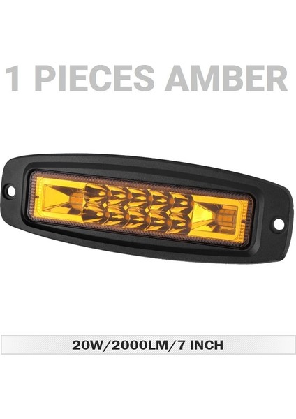 1 Adet Kehribar Tarzı 7 Inç Araba Gömme Montaj LED Pod Combo Çalışma Işık Çubuğu Oto LED Sürüş Geri Sürüş Lambası Atv Suv Kamyon Arazi Araçları 12V 24V (Yurt Dışından)