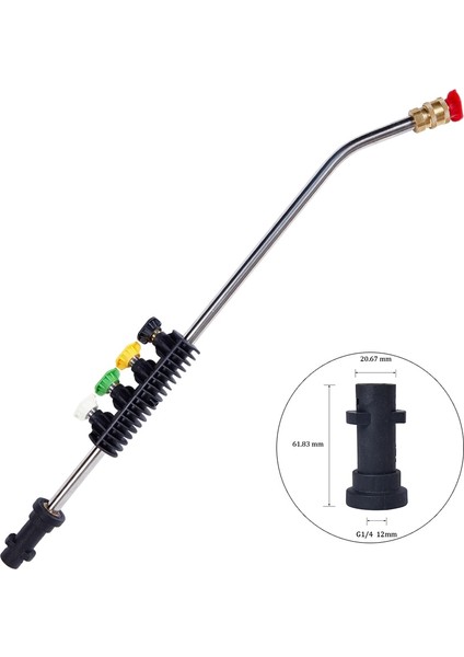 Renksiz Stil Yüksek Basınçlı Yıkayıcı Metal Değnek Ipuçları Su Püskürtme Tabancası Jet Lance Mızrak Karcher K2-K7 K Serisi Için Hızlı Dönen Turbo Meme (Yurt Dışından)