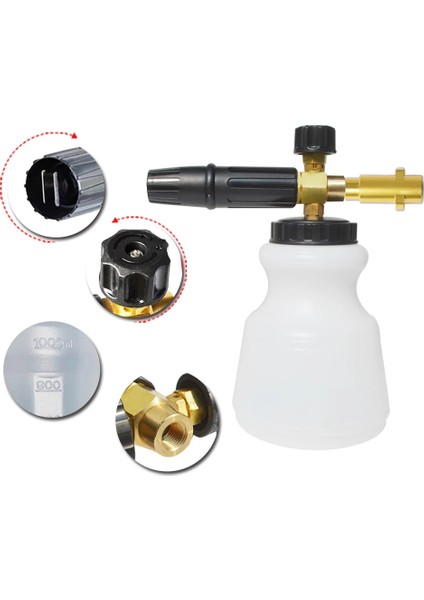 Nilfisk-Alto Kew Stili Için Yüksek Basınçlı Sabun Köpürtücü Kar Köpük Mızrak Karcher Bosch Interskol Elitech Lavor Için Köpük Nozul Köpük Jeneratörü Basınçlı Yıkama (Yurt Dışından)