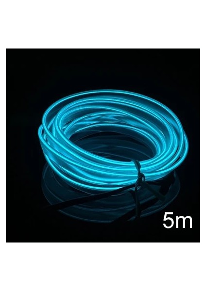 5m Kristal Mavi M El Cold Line Esnek Araba Işıkları 12V Araba LED Neon El Tel Araba Soğuk Işık Şeridi Üzerinde Oto Lambaları Iç Dekorasyon Lambaları (Yurt Dışından)