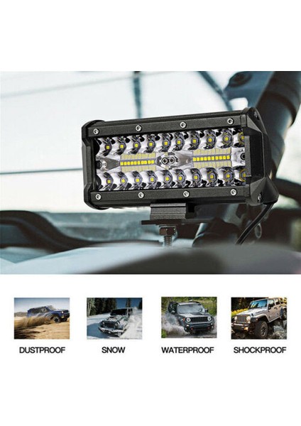 1x7 Inç Tarzı LED Çalışma Işığı Bar Od Işıkları Spot Sel Combo Traktör Offroad 4WD Için 120W Kamyon Suv Atv Sürüş Lambası (Yurt Dışından) modelleri