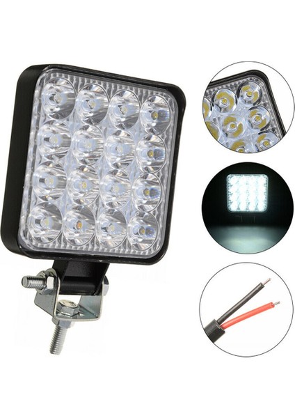 1 Adet 48W Çalışma Lambası Stili Anmıngpu Mini Offroad LED Bar 12V 24V Kare LED Çalışma Işığı Araba Truct Boat Için Atv 4x4 Traktör 42W 48W Spot LED Işık Çubuğu (Yurt Dışından)