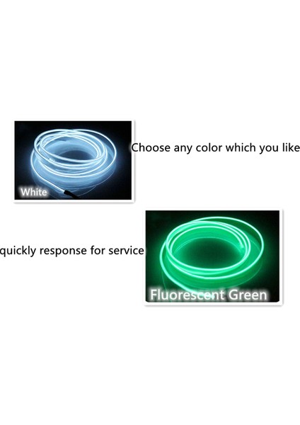 3m Tarzı Floresan Yeşil M Araba Iç LED Dekoratif Lamba El Kablolama Neon Şerit Otomatik Dıy Esnek Ortam Işığı USB Parti Atmosfer Diyodu (Yurt Dışından) indirimleri