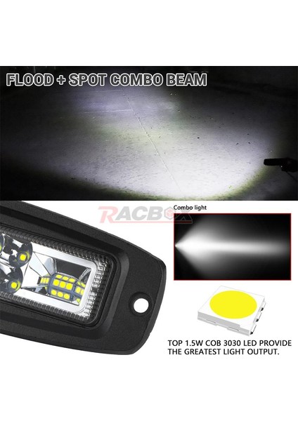 1 Adet Kehribar Tarzı 7 Inç Araba Gömme Montaj LED Pod Combo Çalışma Işık Çubuğu Oto LED Sürüş Geri Sürüş Lambası Atv Suv Kamyon Arazi Araçları 12V 24V (Yurt Dışından) modelleri