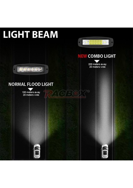 1 Adet Kehribar Tarzı 7 Inç Araba Gömme Montaj LED Pod Combo Çalışma Işık Çubuğu Oto LED Sürüş Geri Sürüş Lambası Atv Suv Kamyon Arazi Araçları 12V 24V (Yurt Dışından) fırsatları