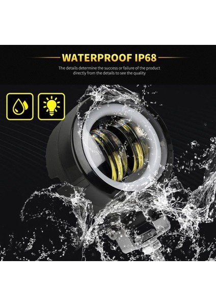 2 Adet Yuvarlak Kırmızı Stil Nlpearl 12V 24V Su Geçirmez LED Bar Offroad 20W LED Çalışma Işığı 6d LED Angel Eyes Işık Çubuğu Suv Atv Kamyon Tekne 4x4 Motosiklet (Yurt Dışından)