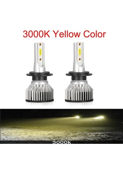 H8 Stili 3000K Mini Cob LED H4 Araba Far H7 H1 LED H3 H8 H9 H11 Hir Hb Hb Canbuk Oto Sis Lambası Turbo Ampuller 12V 24V (Yurt Dışından)