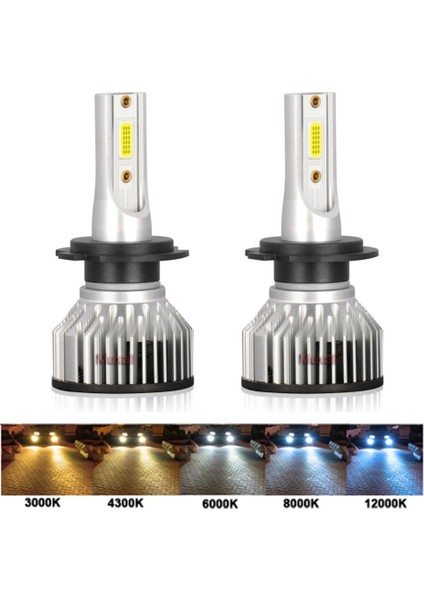 H8 Stili 3000K Mini Cob LED H4 Araba Far H7 H1 LED H3 H8 H9 H11 Hir Hb Hb Canbuk Oto Sis Lambası Turbo Ampuller 12V 24V (Yurt Dışından) modelleri