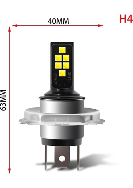 No.2 Boyutu Beyaz H4 H7 H8 H Csp LED Araba Far Sis Ampulük Araba Sis Ampulü (Yurt Dışından)