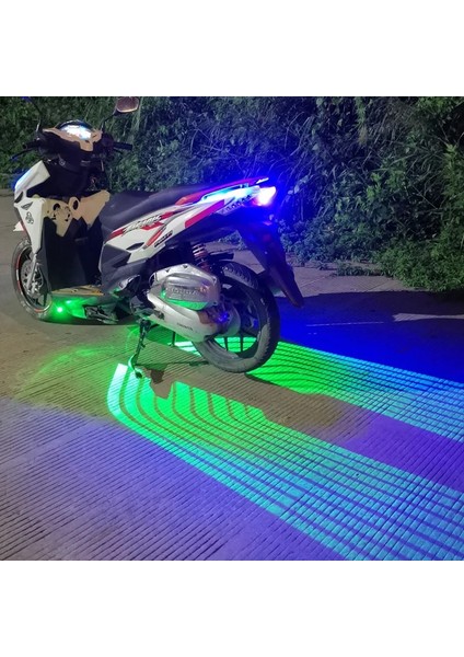 Yeşil Motosiklet Melek Kanatları LED Projeksiyon Lambası Gövde Kapı Gölgesi Lazer Karşılama Işıkları Oto Arka Lambaları Oto Dekoratif Işık (Yurt Dışından)