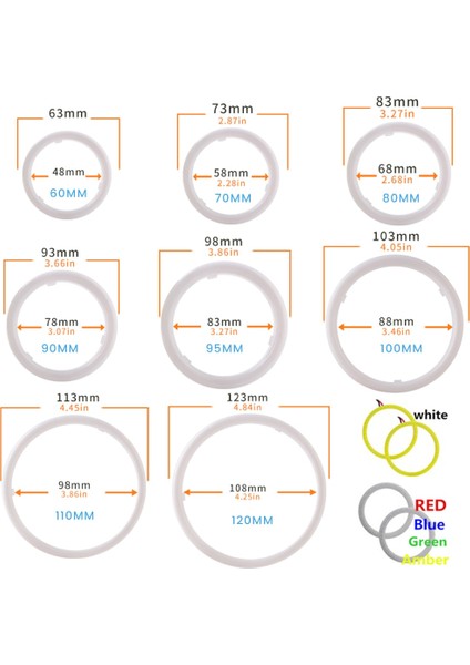 70 mm Tarzı Beyaz 1 Pair Cob Angel Eyes Kapaklı Halo Yüzükler Pamuk Işıkları LED Araba Motosiklet Farları Sis Lambaları (Yurt Dışından) fiyatları