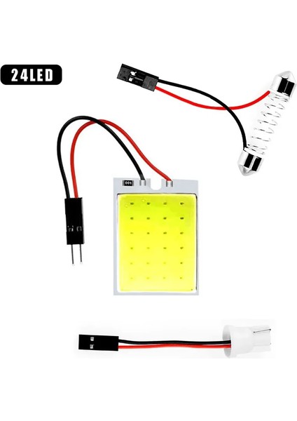 Beyaz Stil 24LED-COB Araba Beleuchtung T10 W5W LED Cob 18SMD 24SMD 36SMD 48SMD Oto Iç Okuma Lambası Araç Paneli Ampul Aydınlatma Kubbe Festoo (Yurt Dışından)