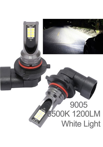 9005 9006 Beyaz 2 Adet LED Araba Far H1 H3 H7 H8 H9 H11 Hb3 Hblm Ön Işık Sürüş Sis Lambası Otomobil LED Ampul (Yurt Dışından)