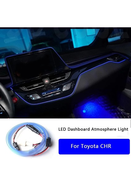 Araba LED Pano Atmosfer Işığı Toyota Chr C-Hr Aksesuarları Iç Parçaları Merkezi Kontrol Işık Dekor Şerit (Yurt Dışından)