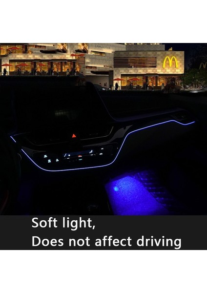 Araba LED Pano Atmosfer Işığı Toyota Chr C-Hr Aksesuarları Iç Parçaları Merkezi Kontrol Işık Dekor Şerit (Yurt Dışından) modelleri