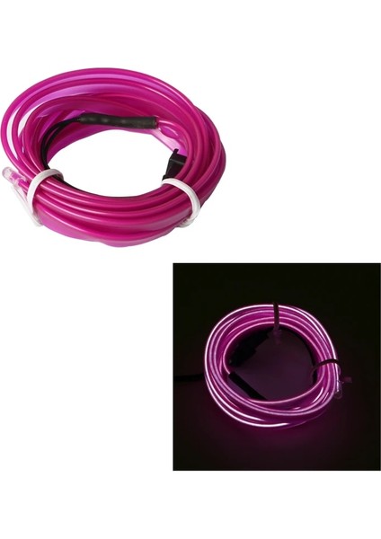 Beyaz Stil Mor Sıcak Satış Araba Iç Aydınlatma LED Şerit Dekorasyon Garland Tel Halat Tüp Hattı USB Sürücülü Esnek Neon Işık (Yurt Dışından)