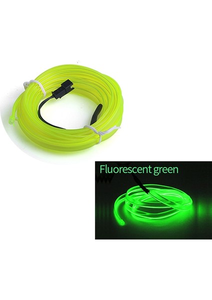 3 Metre Tarzı Floresan Yeşil Araba LED Şerit Iç Atmosfer Işıkları Ortam Neon El Soğuk Tel Işıklar USB Araba Ürünleri Dekorasyon Montaj Lambaları Aksesuarlar (Yurt Dışından)
