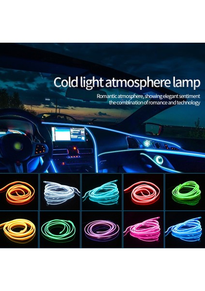2m 6.6ft Stili Buz Böceği Neon Işık Dans Parti Dekor Işık Neon LED Lamba Esnek El Tel Halat Tüp Su Geçirmez LED Şerit (Yurt Dışından)