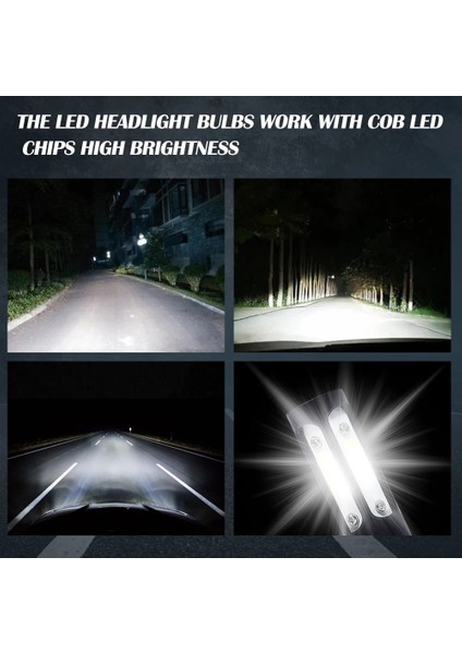 H7 Stili 6500K Siyah 4 Taraf Muxall W Lm 4 Taraflı Araba Far Ampulleri Kiti H4 LED H7 H11 H Hb Hb Oto Ampul 6500K Sis Farı (Yurt Dışından)