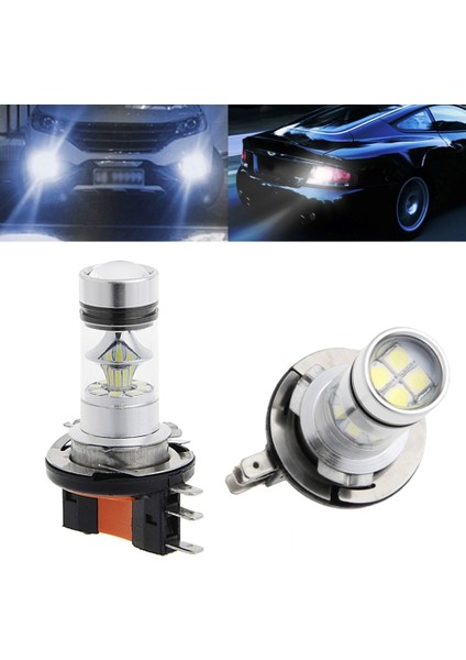 H15 Stili Beyaz Araba-Styling 1 Adet Hw Md LED Araba Sis Lambası Sürüş Ampul Fren Stop Lambası Far Sis Lambaları LED Bar Için (Yurt Dışından)