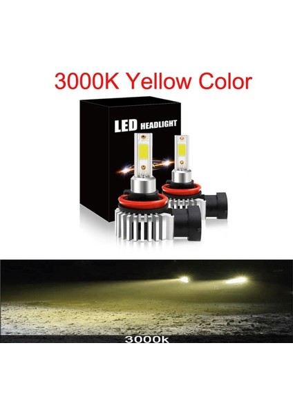 H1 Stili 3000K W H4 H7 H8 H11 Hb3 Hb4 LED Far 6000K Lm H1 H Araba Ampulleri 12V Otomobil Sis Lambası Oto Işıkları (Yurt Dışından)