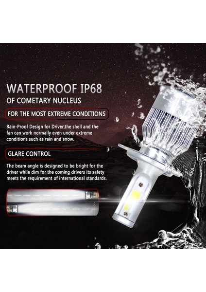 H8 Stili 3000K Muxall LED Araba Far Ampülleri H4 Lamba H8 H9 H11 LED Lamba Hk 8000K IP68 Otomatik Far Araba Işığı (Yurt Dışından)