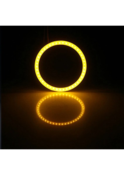 130MM Sarı Stil Ysy Cob Angel Eyes Adet (1 Çift) Oto Halo Yüzükler Cob Angel Eye Araba Far Motosiklet Beyaz Sarı 12 V LED (Yurt Dışından)