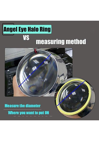 130MM Sarı Stil Ysy Cob Angel Eyes Adet (1 Çift) Oto Halo Yüzükler Cob Angel Eye Araba Far Motosiklet Beyaz Sarı 12 V LED (Yurt Dışından) fırsatları