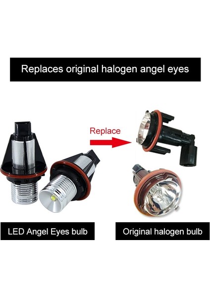 10W Mavi 2x Hatasız 10W LED Angel Eyes Marker Işıkları Ampuller Whitebluered Bmw E39 E53 E60 E61 E63 E64 E65 E66 E (Yurt Dışından)