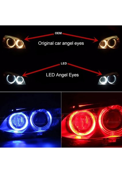 10W Mavi 2x Hatasız 10W LED Angel Eyes Marker Işıkları Ampuller Whitebluered Bmw E39 E53 E60 E61 E63 E64 E65 E66 E (Yurt Dışından)