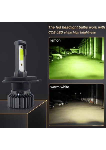 H11 Stili Limon Işığı Coolfox Lamba Araba LED H1 H3 H7 LED Canbus Far 8000LM Hb3 Hb4 Araba LED Ampul H4 H H27 Işıkları 12V 6000K (Yurt Dışından)