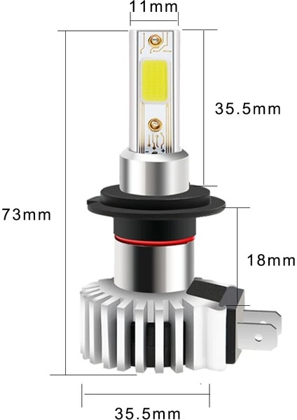 H1 Stili 3000K W H4 H7 H8 H11 Hb3 Hb4 LED Far 6000K Lm H1 H Araba Ampulleri 12V Otomobil Sis Lambası Oto Işıkları (Yurt Dışından)