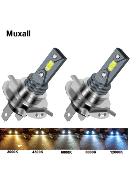 H4 Stili 8000K Beyaz Mavi 2 Adet H4 H7 LED Yenı H16 H1 H3 H8 H11 Hb Hb LED Araba Farları 80W Lm Araba Ampulleri Otomobiller Oto Lambası (Yurt Dışından) modelleri