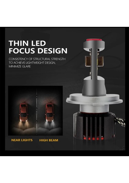H13 H13 LED Far Ampulü Lm 24V LED Beamtech Dönüşüm Kiti,2 Adet (Yurt Dışından)