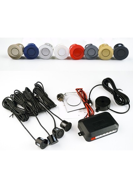 Altın Sınovcle 4 Sensörler Buzzer Araba Park Sensörü Kiti Ters Yedekleme Radar Sesli Uyarı Göstergesi Prob Sistemi 12V (Yurt Dışından)