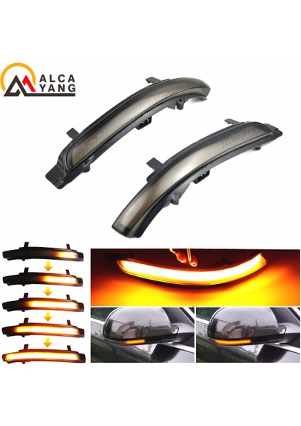 Dinamik Füme Skoda Octavia Mk2 A5 Superb B6 3t Için Dinamik Flaşör LED Dönüş Sinyali Ayna Işığı (Yurt Dışından)