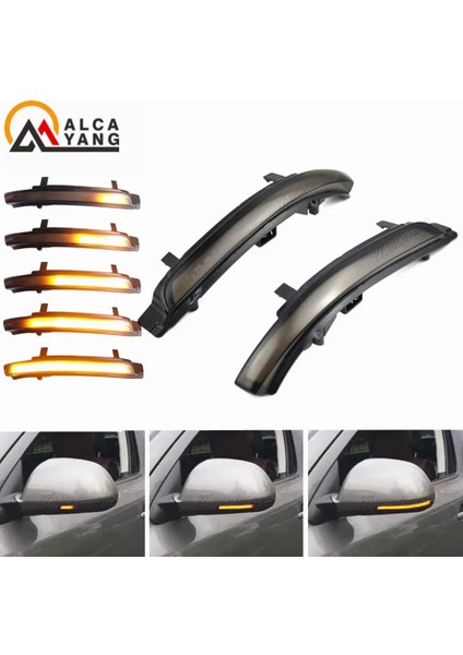 Dinamik Füme Skoda Octavia Mk2 A5 Superb B6 3t Için Dinamik Flaşör LED Dönüş Sinyali Ayna Işığı (Yurt Dışından)