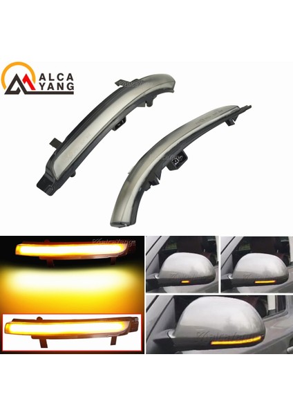 Dinamik Füme Skoda Octavia Mk2 A5 Superb B6 3t Için Dinamik Flaşör LED Dönüş Sinyali Ayna Işığı (Yurt Dışından)