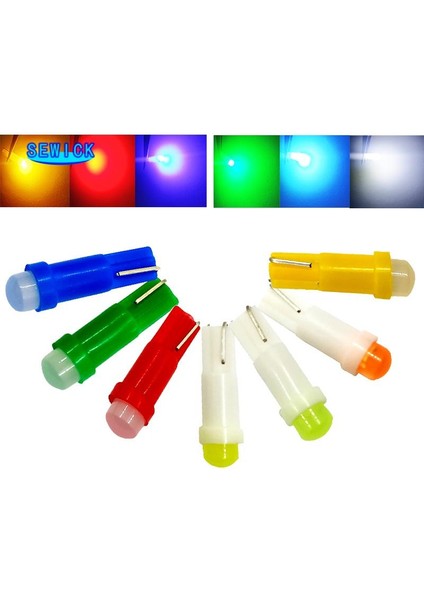 Yeşil T5 LED Işıklar W1.2W W3W LED Araba Iç Işık Oto Yan Kama Pano Göstergesi Gösterge Lambası Ampul LED (Yurt Dışından)