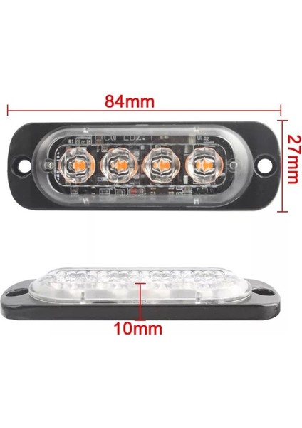 CA268-RB 4led Araba Flaş Uyarı Işığı Izgara Yanıp Sönen Arıza Acil Durum Işık Araba Kamyon Römork Işaret Lambası Arabalar Için LED Yan Işık (Yurt Dışından) modelleri