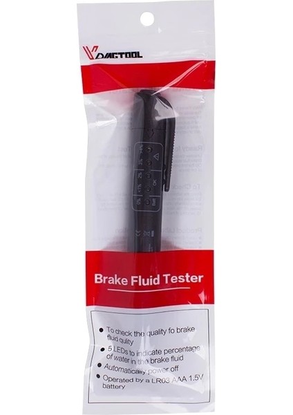 Siyah Stil 5led Göstergesi ile Fren Yağı Test Cihazı Sıvı Testi Yağ Si Test Kalemi Oto Araba Teşhis Araçları Fren Hidroliği Test Cihazı (Yurt Dışından)
