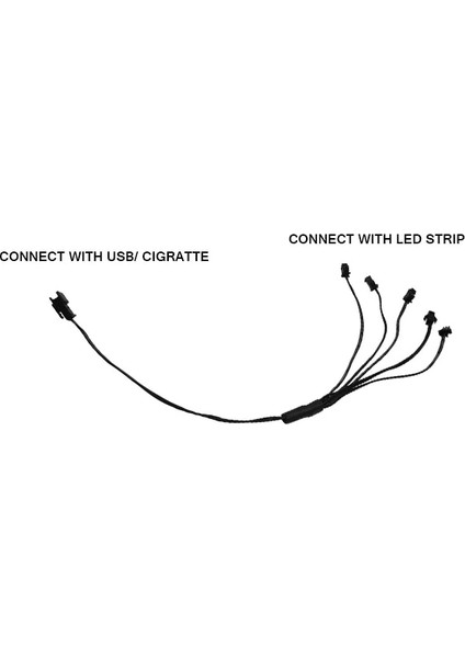 1 Adet Beş Bir Arada 1m Araba LED Iç LED Şerit Esnek LED Neon Işık Dekorasyon Garland Lisans Plakası USB Sürücüsü Dıy ile Tel Halat Tüp Hattı (Yurt Dışından)