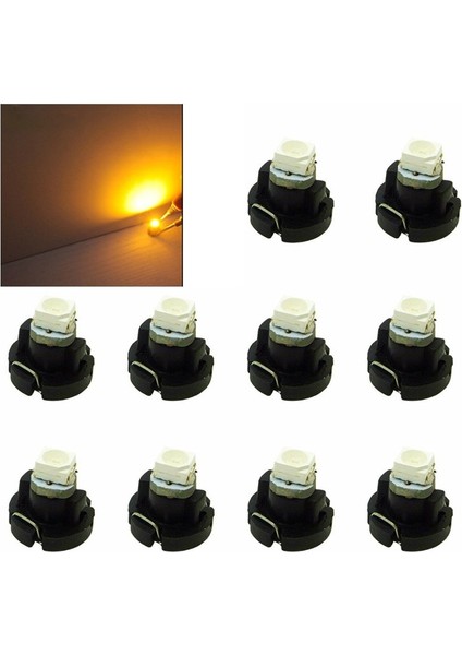 Sarı T3 LED 12V 0.2W Araba Oto Iç Gösterge Ampulleri Pano Lambaları Neo Kama Iklim Göstergeleri Araba Gösterge Işıkları (Yurt Dışından)